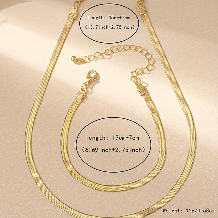 Set Collana e Bracciale a Catena Serpente