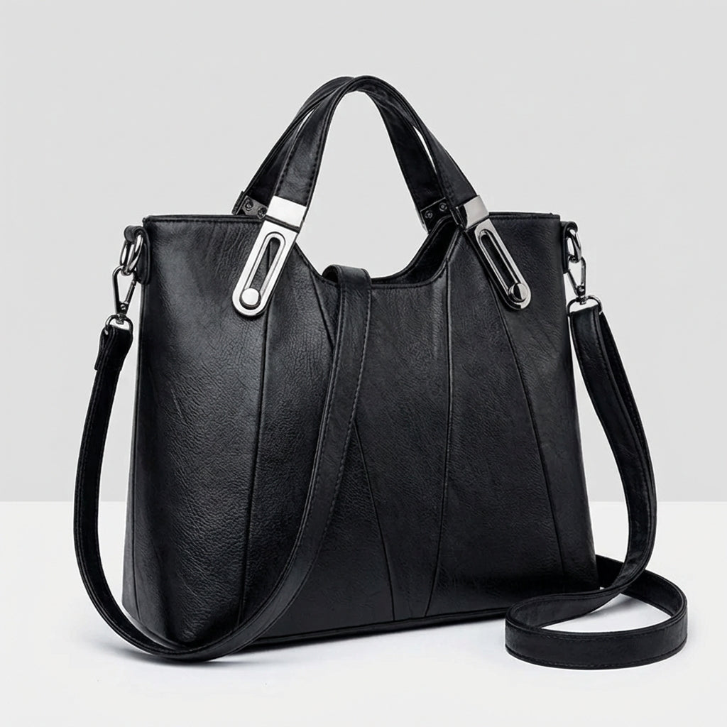Borsa a Mano in Pelle Sienna
