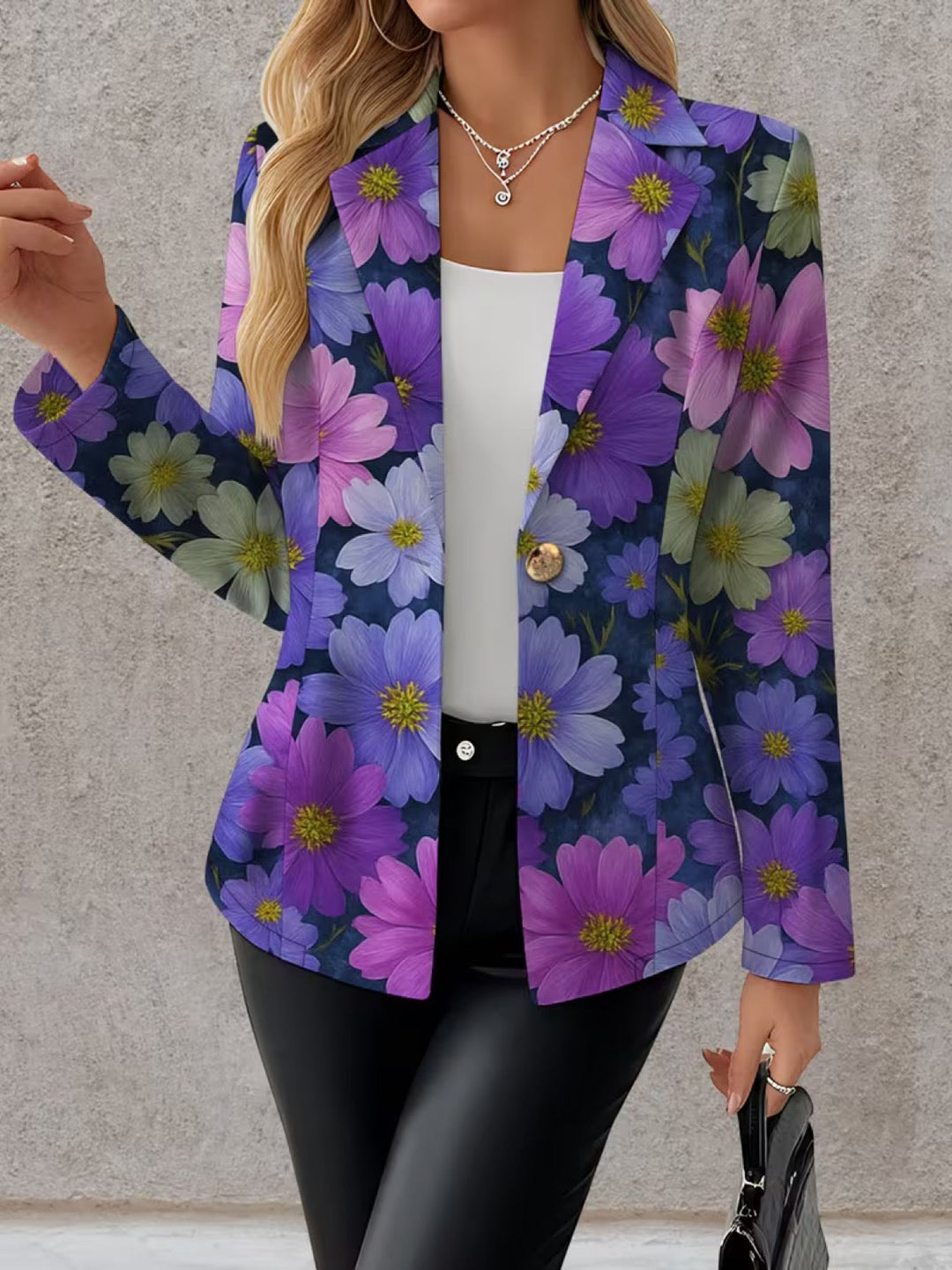 Bellamira | Blazer Donna Floreale Viola