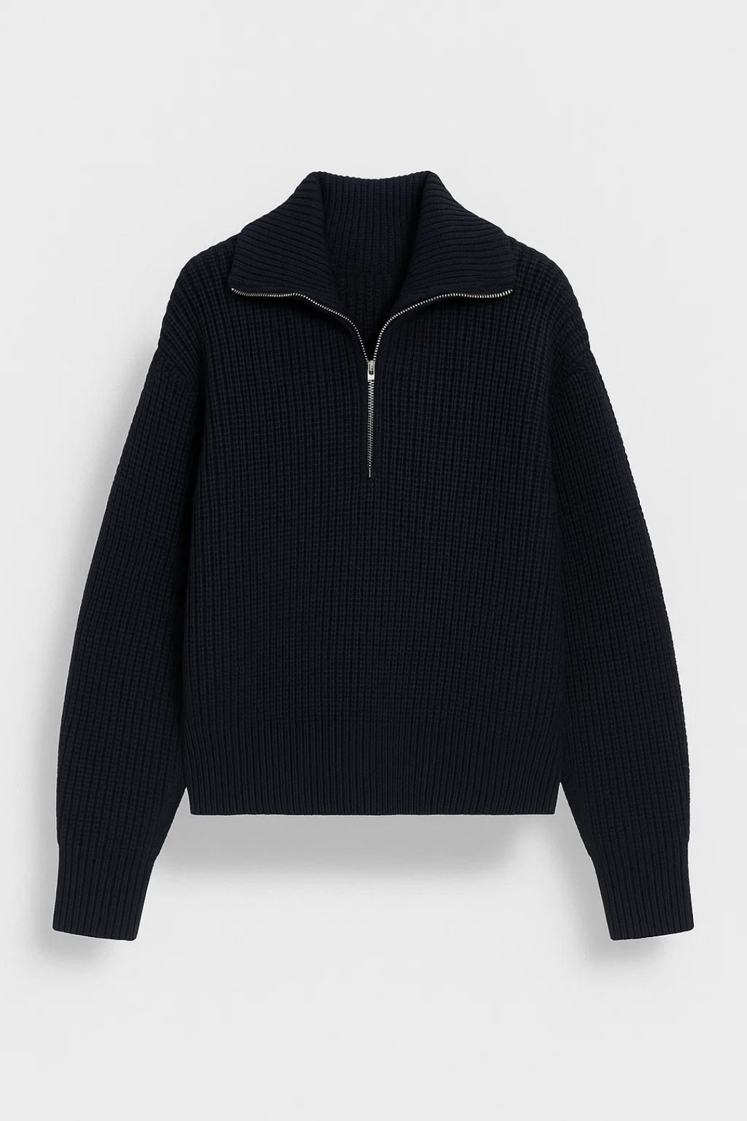FFION | MAGLIONE CON COLLO A ZIP IN MAGLIA WAFFLE