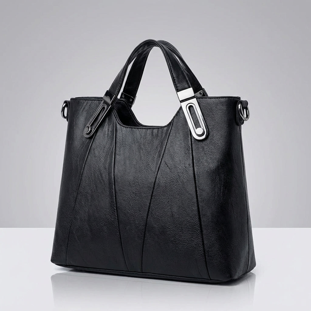 Borsa a Mano in Pelle Sienna