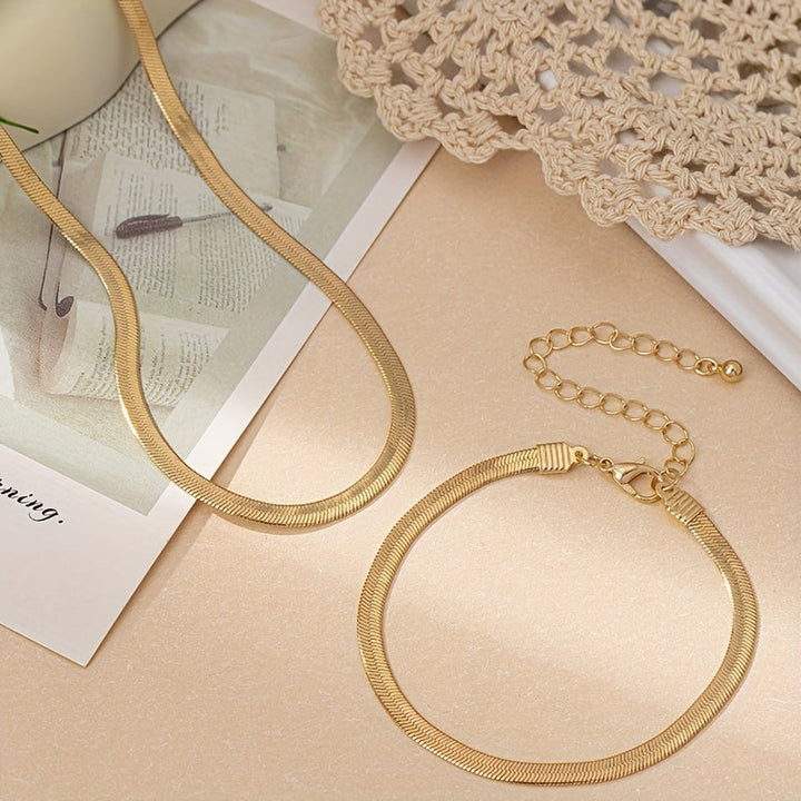 Set Collana e Bracciale a Catena Serpente