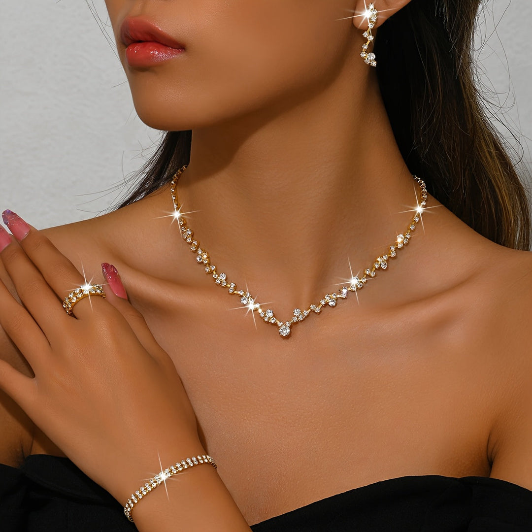 Set di Gioielli Elegante 4 Pezzi