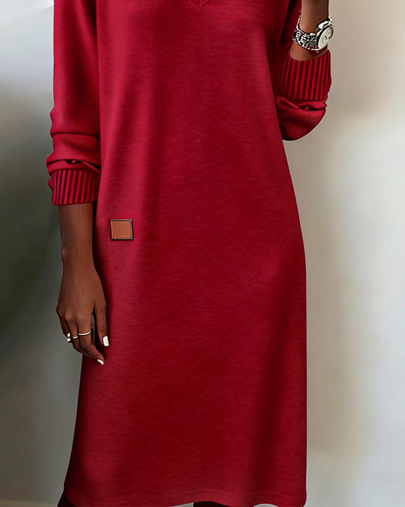 JANA | ABITO MIDI CONFORTEVOLE CON SCOLLO A V