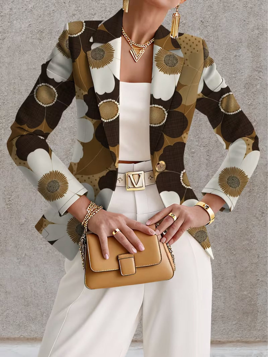 Clothilde | Blazer Donna con Stampa Margherite