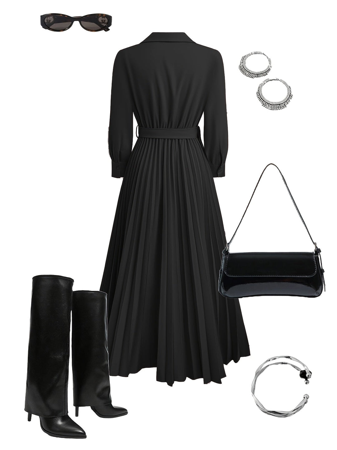 MARGOT LANE | ABITO ELEGANTE PLISSETTATO