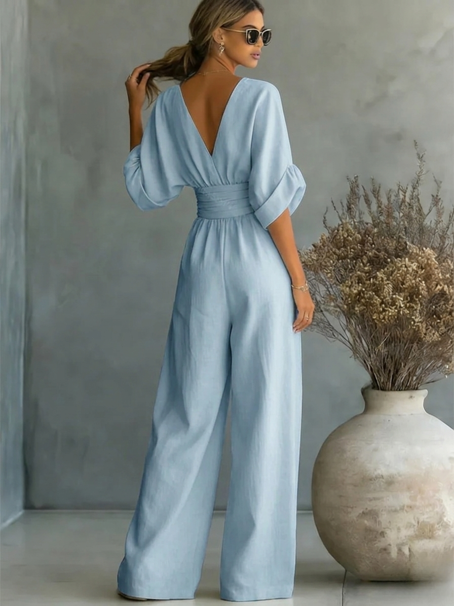 Sofia | Tuta elegante con scollo a V