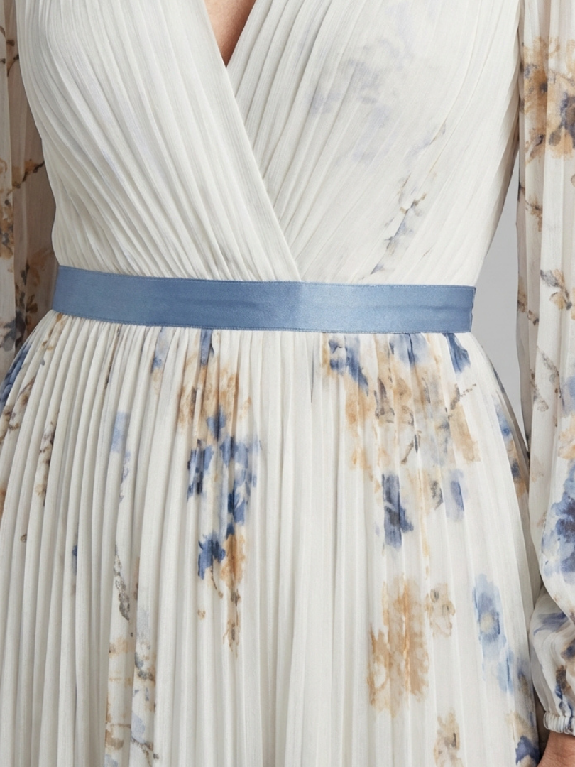 Lavinia | Abito Maxi Floreale a Maniche Lunghe