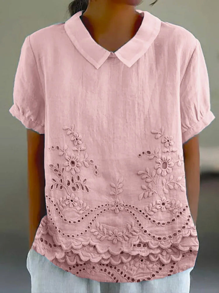 LILY | CAMICIA RICAMATA A FIORI