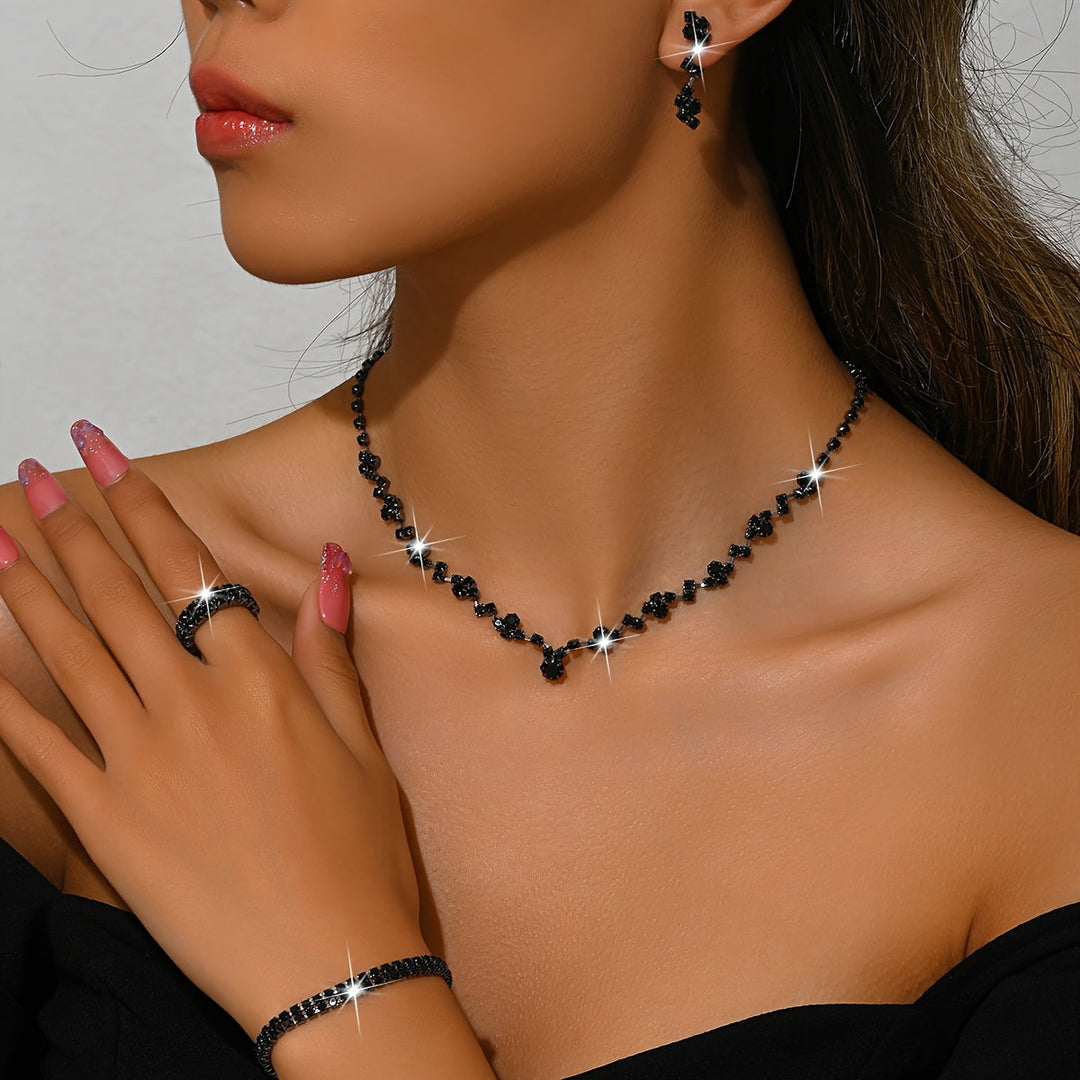 Set di Gioielli Elegante 4 Pezzi