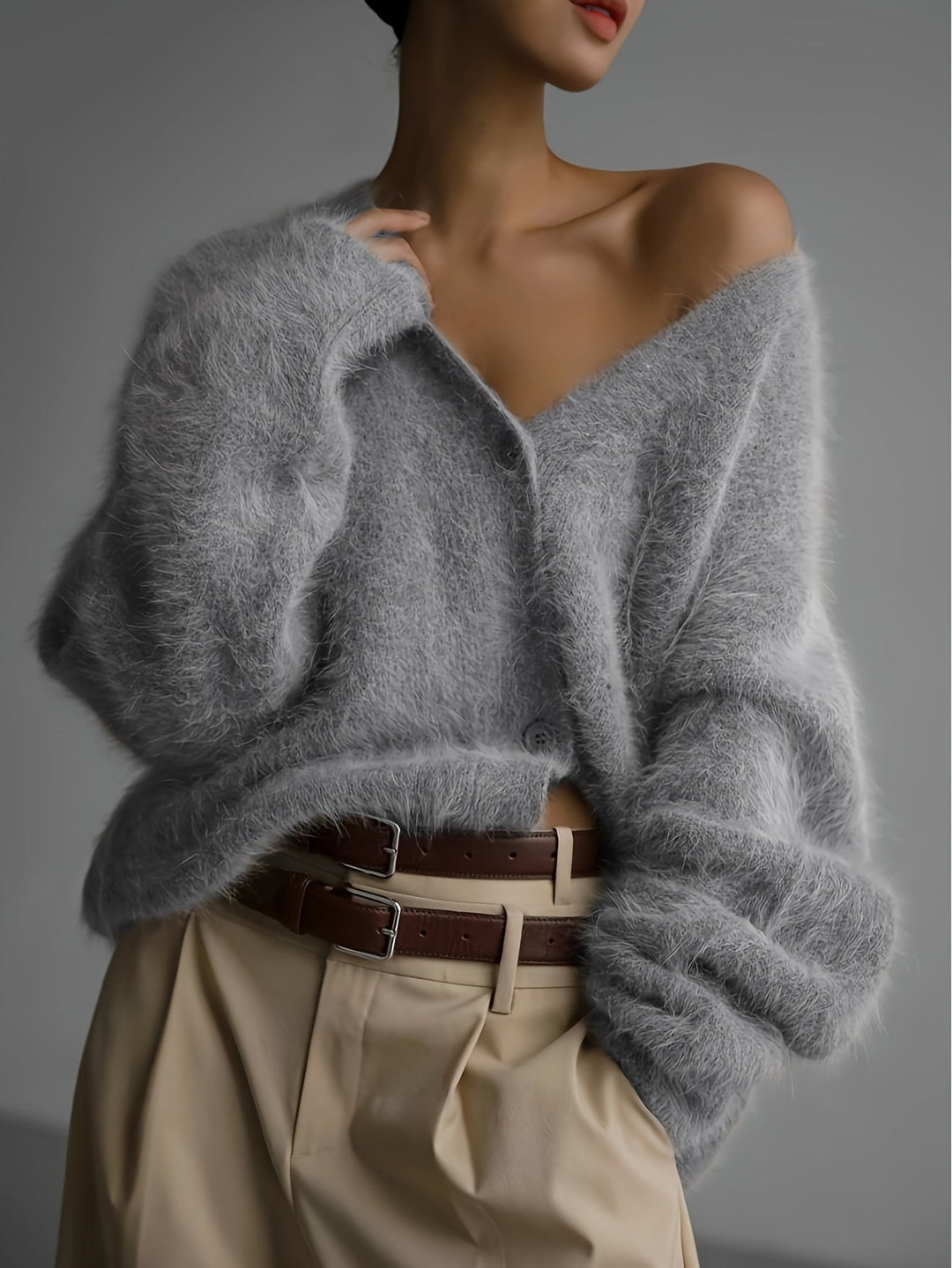 SERIAVI | CARDIGAN CON COLLO A V