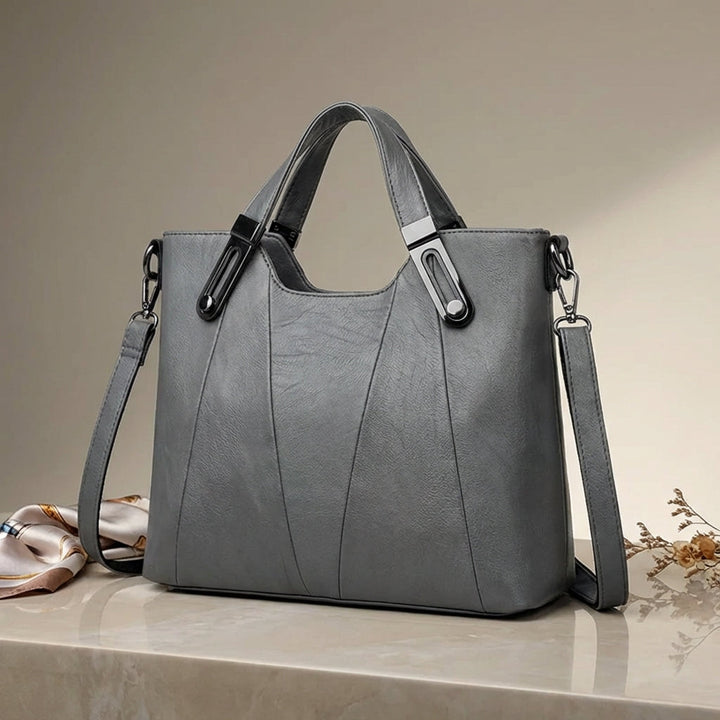 Borsa a Mano in Pelle Sienna