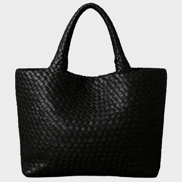 Borsa a Spalla in Pelle Vegana Intrecciata a Mano