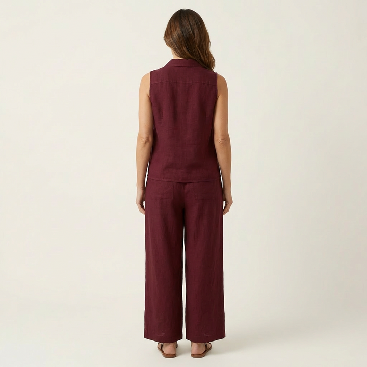 Twiila | Top Incrociato & Pantaloni a Gamba Larga