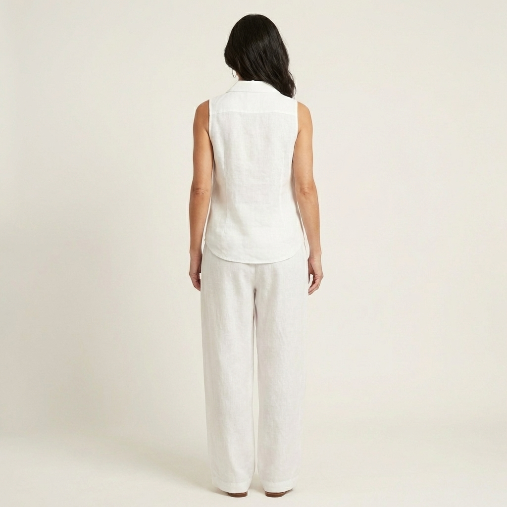 Twiila | Top Incrociato & Pantaloni a Gamba Larga