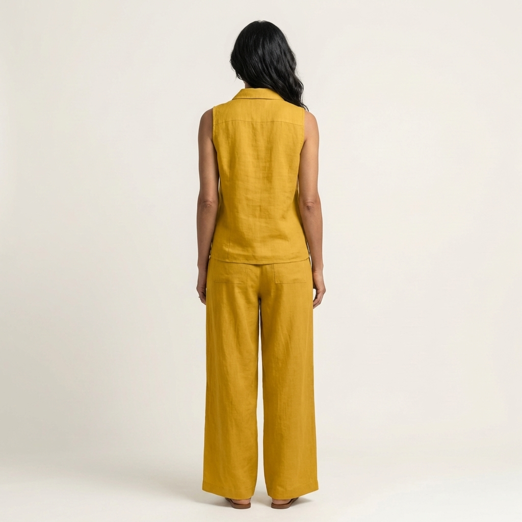 Twiila | Top Incrociato & Pantaloni a Gamba Larga