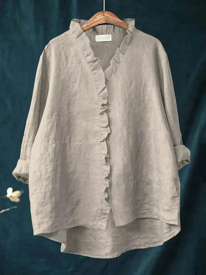 THALIA | BLUSA CON SCOLLO ARRICCIATO