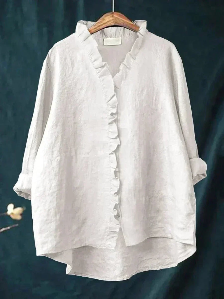 THALIA | BLUSA CON SCOLLO ARRICCIATO