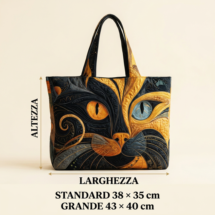 Borsa Trapuntata gatto misterioso – Capiente e Leggera