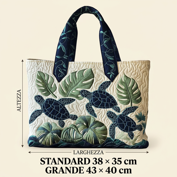 Borsa Trapuntata tartaruga marina – Capiente e Leggera