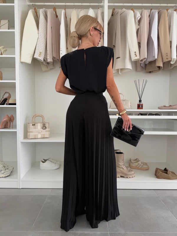 Marisella | Set top e pantaloni plissettati