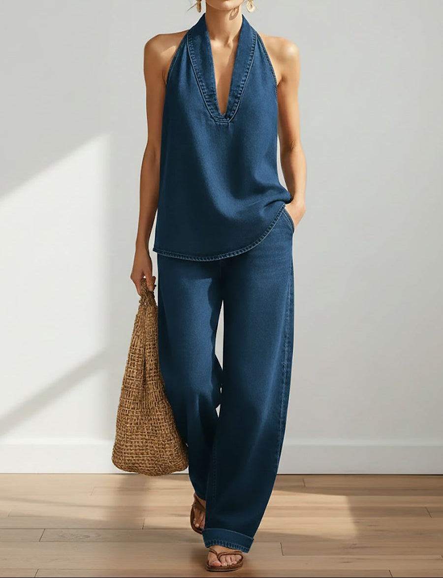 IVY | COMPLETO DUE PEZZI IN DENIM LAVATO