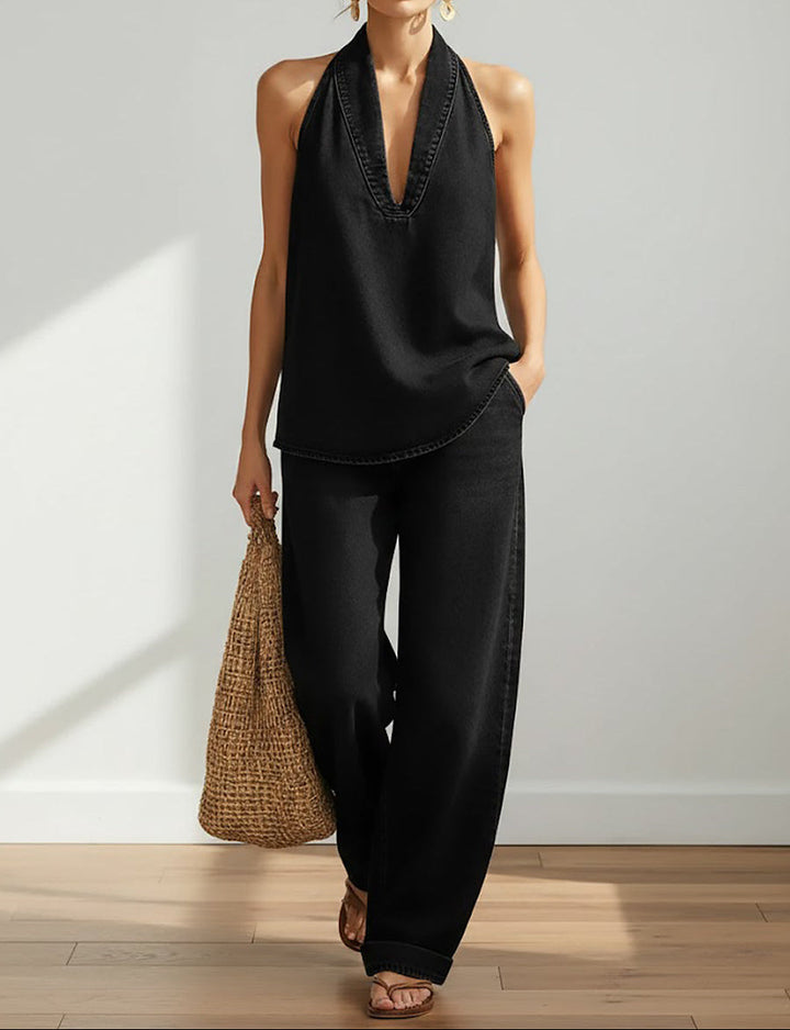 IVY | COMPLETO DUE PEZZI IN DENIM LAVATO