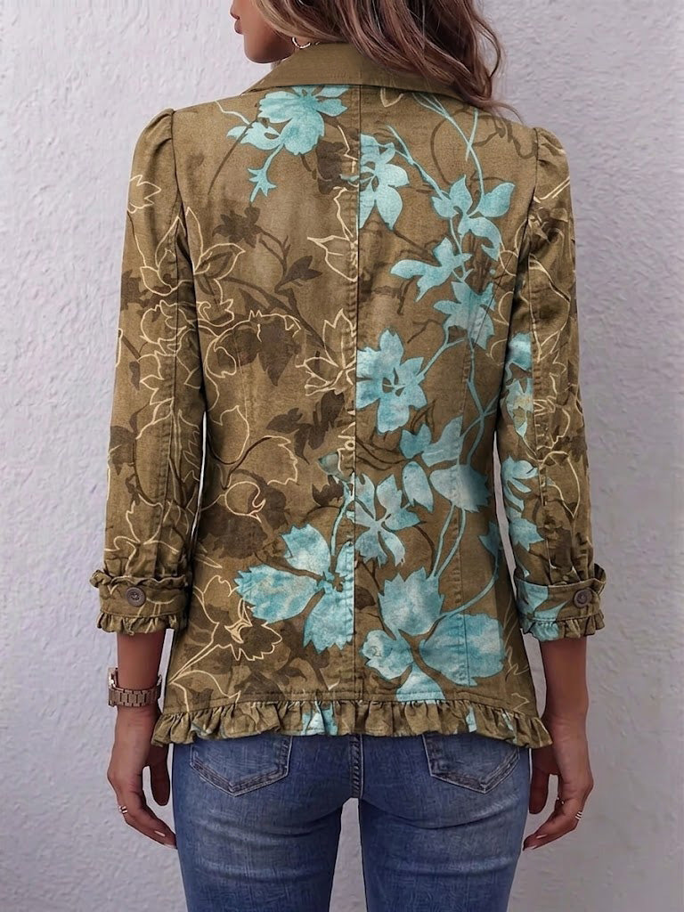 Sundara | Giacca Floreale a Righe in Stile Boho