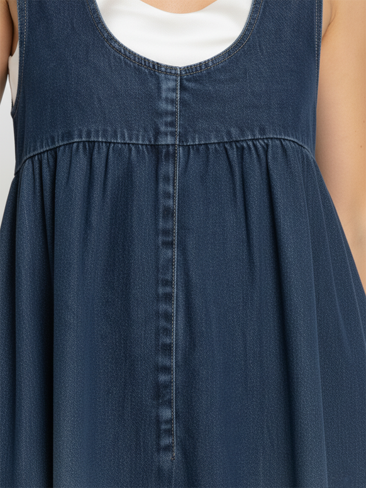 KAREN | ABITO LUNGO IN DENIM LAVATO