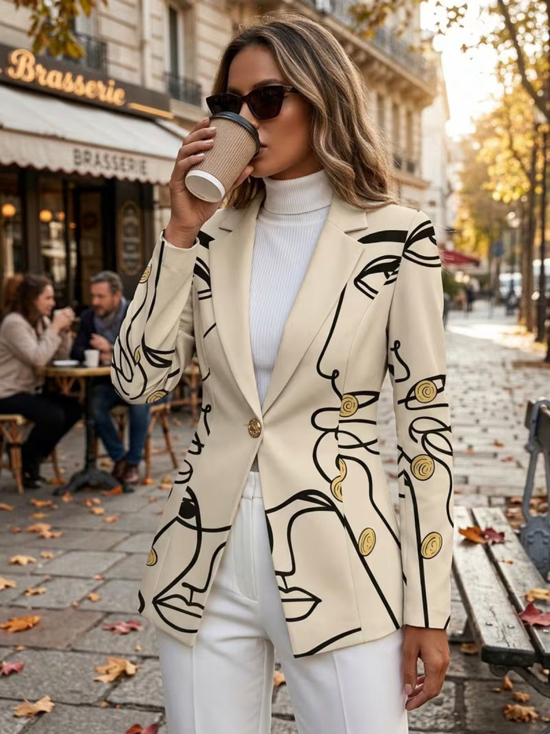 Philippine | Blazer Donna con Disegno Lineare