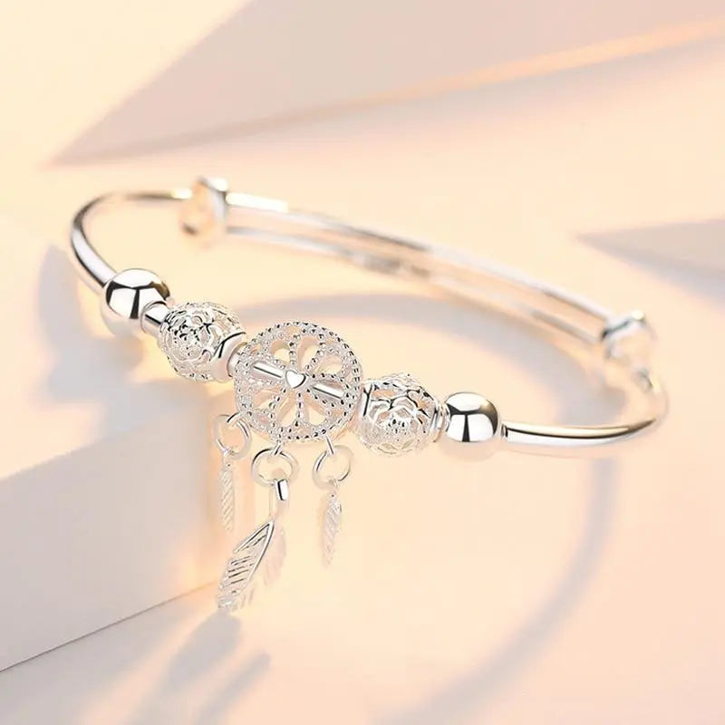 Bracciale argentato acchiappasogni