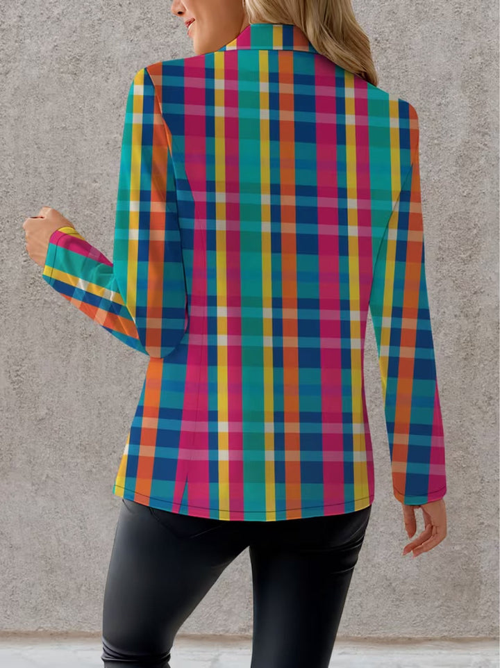 Rosaline | Blazer Donna a Quadri Multicolore
