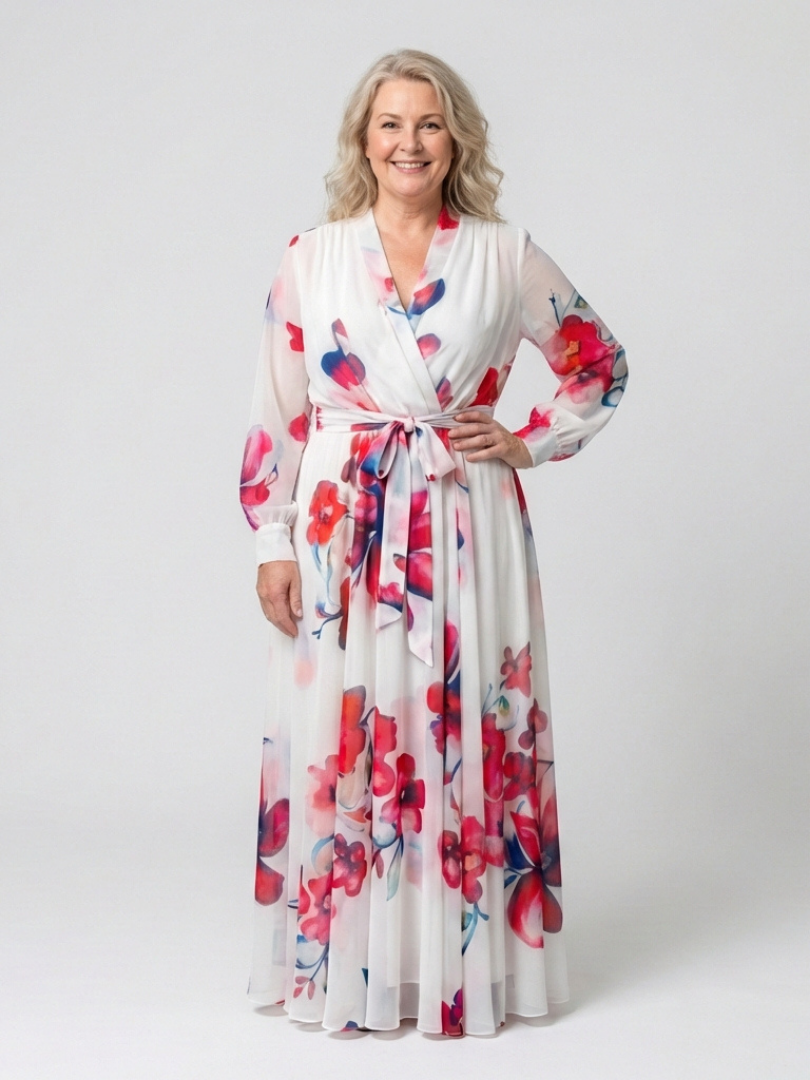 Lillian | Abito Maxi Avvolgente Floreale