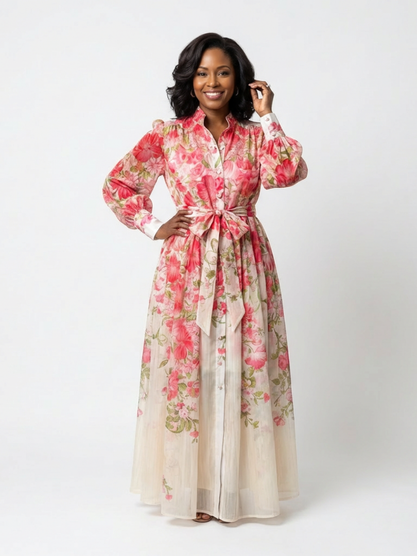 CRESSIDA | ABITO MAXI FLOREALE
