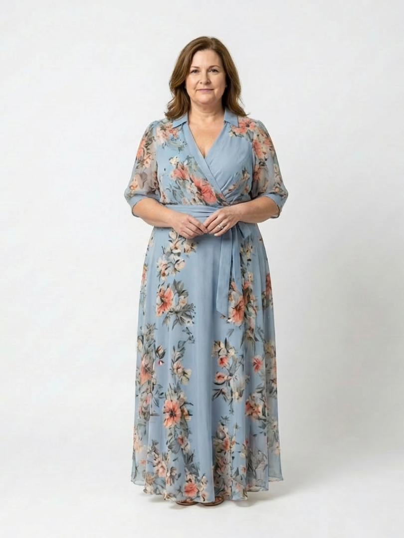 Elowen | Abito Maxi Floreale con Scollo a V
