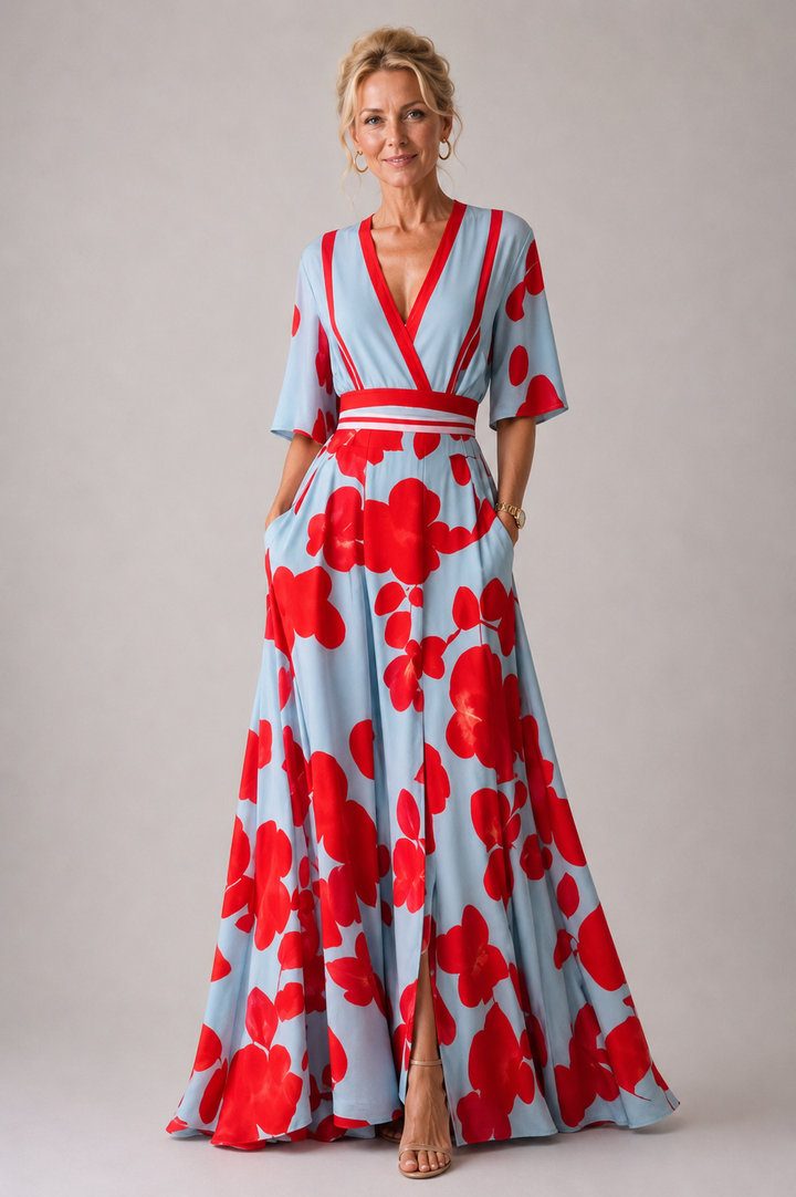 Yael | Abito Elegante con Stampa Floreale